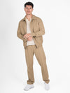Set pantaloni e giacca beige
