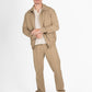 Set pantaloni e giacca beige
